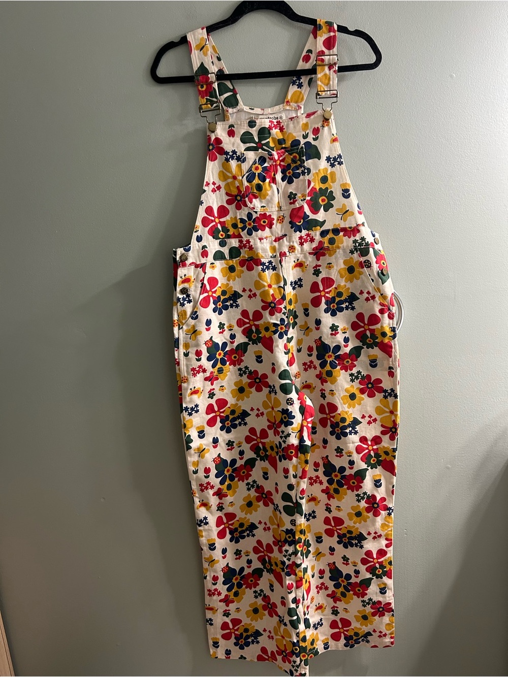 NWT sm wardrobe spring floral printed cotton overalls - Picture 6 of 11